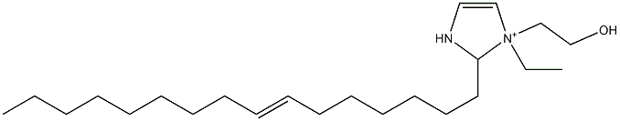 1-Ethyl-2-(7-hexadecenyl)-1-(2-hydroxyethyl)-4-imidazoline-1-ium Structure