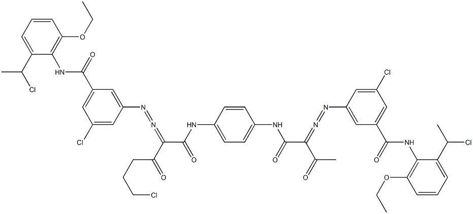 3,3'-[2-(2-Chloroethyl)-1,4-phenylenebis[iminocarbonyl(acetylmethylene)azo]]bis[N-[2-(1-chloroethyl)-6-ethoxyphenyl]-5-chlorobenzamide]