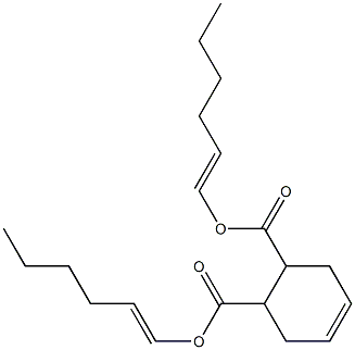 4-Cyclohexene-1,2-dicarboxylic acid bis(1-hexenyl) ester Structure
