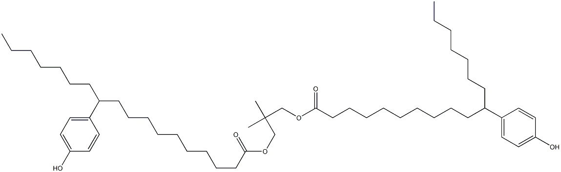 Bis[11-(4-hydroxyphenyl)stearic acid]2,2-dimethylpropane-1,3-diyl ester,,结构式