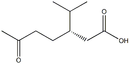 [S,(-)]-3-Isopropyl-6-oxoheptanoic acid Structure