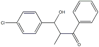 1-Phenyl-2-methyl-3-hydroxy-3-(4-chlorophenyl)-1-propanone,,结构式