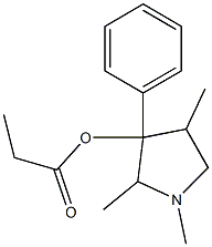 3-Phenyl-1,2,4-trimethylpyrrolidin-3-ol propionate Structure
