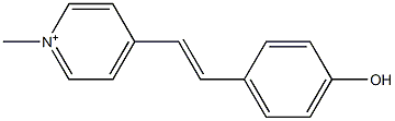 1-Methyl-4-[2-(4-hydroxyphenyl)ethenyl]pyridinium,,结构式