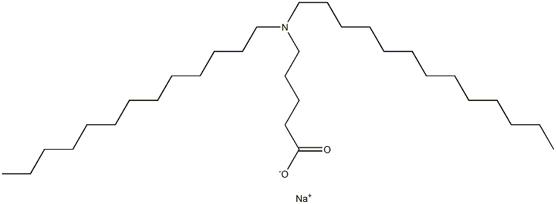 5-(ジトリデシルアミノ)吉草酸ナトリウム 化学構造式
