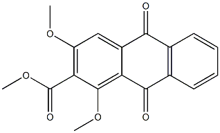 1-Methoxy-2-methoxycarbonyl-3-methoxy-9,10-anthraquinone,,结构式