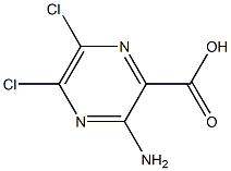 3-アミノ-5,6-ジクロロピラジン-2-カルボン酸 化学構造式