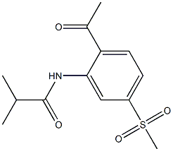 N-(2-Acetyl-5-methylsulfonylphenyl)-2-methylpropanamide Struktur