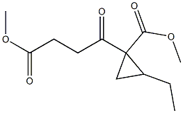 2-Ethyl-1-(3-methoxycarbonylpropionyl)cyclopropane-1-carboxylic acid methyl ester 结构式