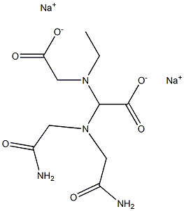 2-[Bis(carbamoylmethyl)amino]ethyliminodiacetic acid disodium salt Structure