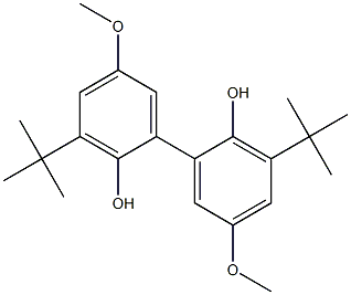 3,3'-Ditert-butyl-5,5'-dimethoxybiphenyl-2,2'-diol Structure