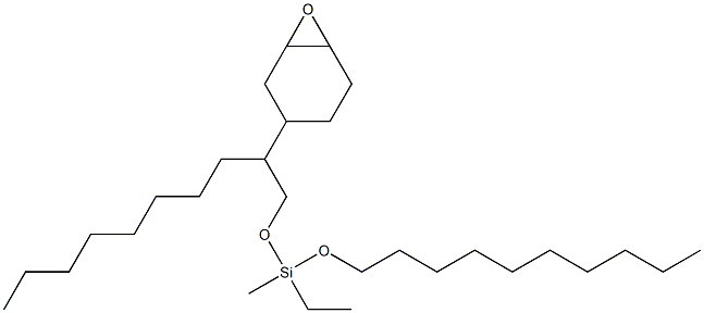 2-(3,4-Epoxycyclohexan-1-yl)ethylmethyldi(decyloxy)silane Struktur