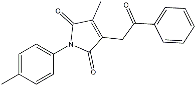 3-メチル-4-(フェナシル)-1-(4-メチルフェニル)-1H-ピロール-2,5-ジオン 化学構造式
