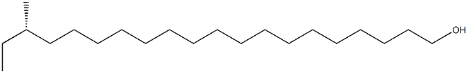 [S,(+)]-18-メチル-1-イコサノール 化学構造式