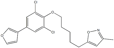 3-Methyl-5-[5-[2,6-dichloro-4-(3-furanyl)phenoxy]pentyl]isoxazole