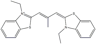  2-[3-[3-Ethylbenzothiazole-2(3H)-ylidene]-2-methyl-1-propenyl]-3-ethylbenzothiazolium