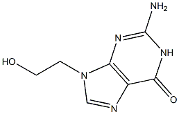 2-Amino-9-(2-hydroxyethyl)-9H-purin-6(1H)-one 结构式