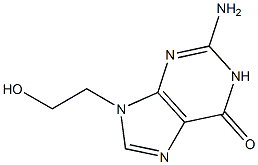 2-Amino-9-(2-hydroxyethyl)-9H-purin-6(1H)-one,,结构式