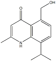 5-Hydroxymethyl-8-isopropyl-2-methylquinolin-4(1H)-one Struktur