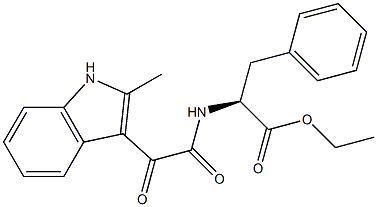 N-[(2-Methyl-1H-indol-3-yl)carbonylcarbonyl]-L-phenylalanine ethyl ester Structure