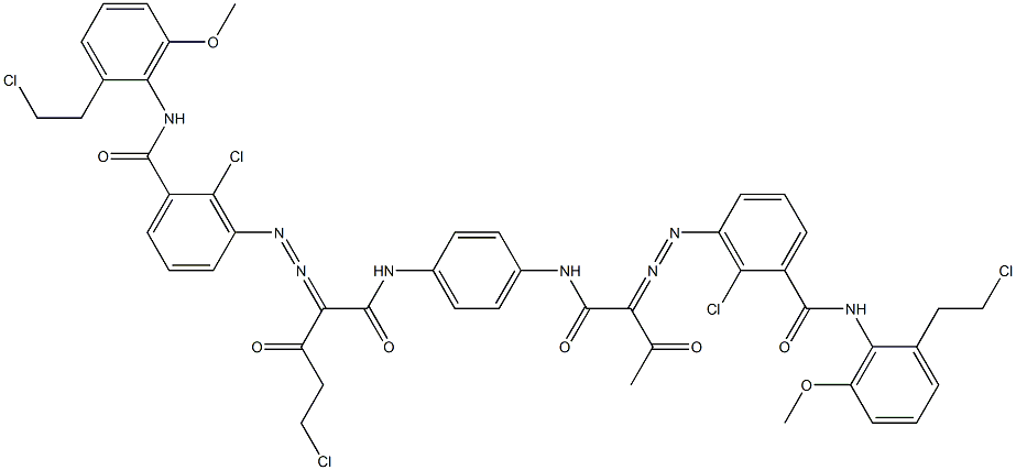 3,3'-[2-(Chloromethyl)-1,4-phenylenebis[iminocarbonyl(acetylmethylene)azo]]bis[N-[2-(2-chloroethyl)-6-methoxyphenyl]-2-chlorobenzamide]