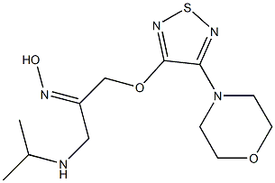 1-(3-モルホリノ-1,2,5-チアジアゾール-4-イルオキシ)-3-イソプロピルアミノアセトン(Z)-オキシム 化学構造式