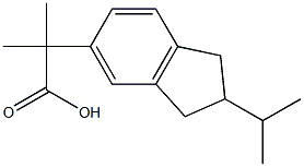 2-(2-イソプロピル-5-インダニル)-2-メチルプロピオン酸 化学構造式
