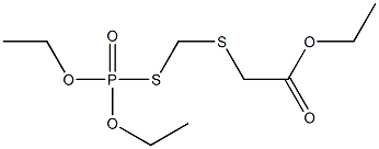 [(Diethoxyphosphinoylthio)methylthio]acetic acid ethyl ester Structure