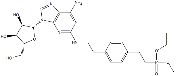  2-[2-[4-[2-(Diethoxyphosphinyl)ethyl]phenyl]ethylamino]adenosine