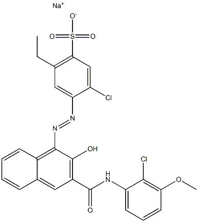 3-Chloro-6-ethyl-4-[[3-[[(2-chloro-3-methoxyphenyl)amino]carbonyl]-2-hydroxy-1-naphtyl]azo]benzenesulfonic acid sodium salt|