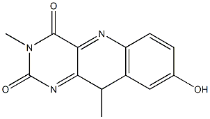 3-Methyl-10-methyl-8-hydroxypyrimido[5,4-b]quinoline-2,4(3H,10H)-dione,,结构式