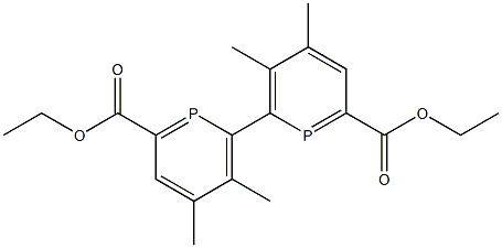 3,3',4,4'-Tetramethyl[2,2'-biphosphorin]-6,6'-dicarboxylic acid diethyl ester Structure