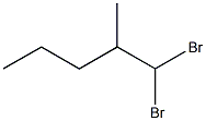 1,1-ジブロモ-2-メチルペンタン 化学構造式