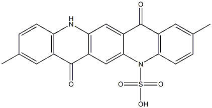 5,7,12,14-Tetrahydro-2,9-dimethyl-7,14-dioxoquino[2,3-b]acridine-5-sulfonic acid Structure