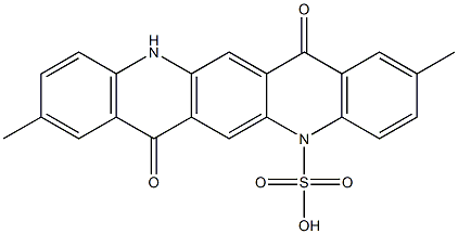 5,7,12,14-Tetrahydro-2,9-dimethyl-7,14-dioxoquino[2,3-b]acridine-5-sulfonic acid Struktur