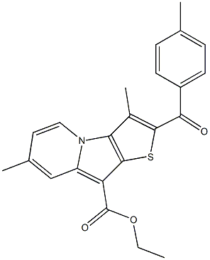 3,7-Dimethyl-2-(4-methylbenzoyl)thieno[2,3-b]indolizine-9-carboxylic acid ethyl ester