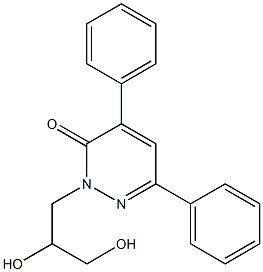 4,6-Diphenyl-2-(2,3-dihydroxypropyl)pyridazin-3(2H)-one,,结构式