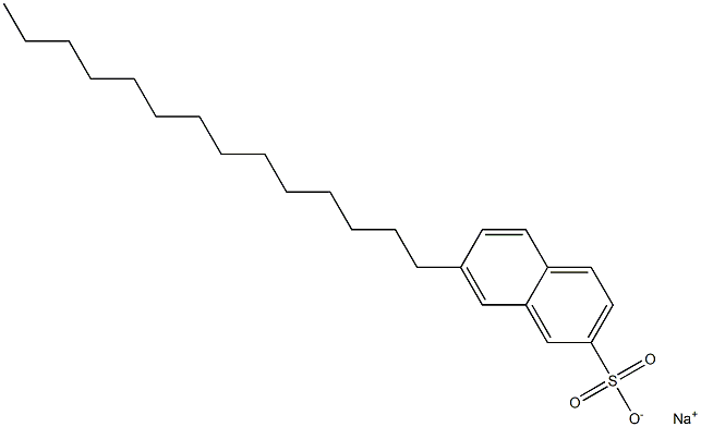 7-Tetradecyl-2-naphthalenesulfonic acid sodium salt 结构式