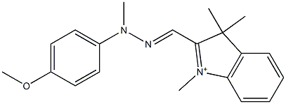 1,3,3-Trimethyl-2-[[2-methyl-2-(4-methoxyphenyl)hydrazono]methyl]-3H-indole-1-ium