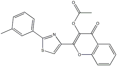 2-[2-(3-Methylphenyl)thiazol-4-yl]-3-acetoxychromone Structure