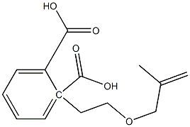 フタル酸水素2-[2-(2-メチル-2-プロペニルオキシ)エチル] 化学構造式