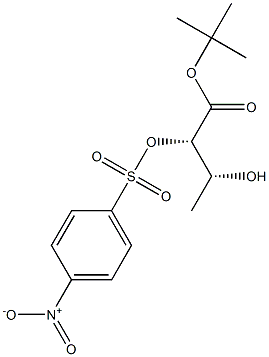 (2S,3R)-2-[(4-ニトロフェニルスルホニル)オキシ]-3-ヒドロキシブタン酸tert-ブチル 化学構造式