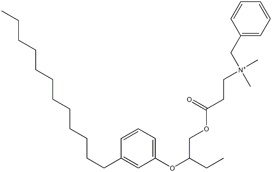 N,N-Dimethyl-N-benzyl-N-[2-[[2-(3-dodecylphenyloxy)butyl]oxycarbonyl]ethyl]aminium Struktur