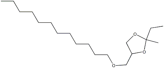 2-Ethyl-2-methyl-4-(2-oxatetradecan-1-yl)-1,3-dioxolane,,结构式