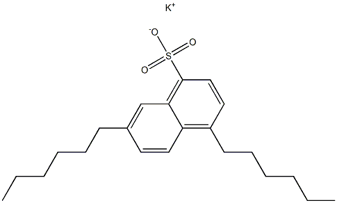 4,7-Dihexyl-1-naphthalenesulfonic acid potassium salt Struktur