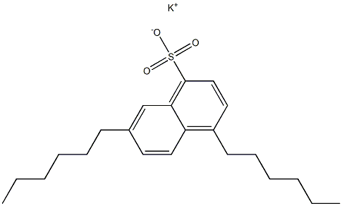 4,7-Dihexyl-1-naphthalenesulfonic acid potassium salt Structure