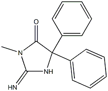 2-Imino-3-methyl-5,5-diphenylimidazolidin-4-one 结构式