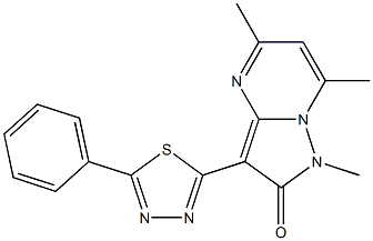 1,5,7-Trimethyl-3-(5-phenyl-1,3,4-thiadiazol-2-yl)pyrazolo[1,5-a]pyrimidin-2(1H)-one