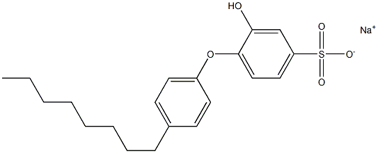 2-Hydroxy-4'-octyl[oxybisbenzene]-4-sulfonic acid sodium salt Struktur