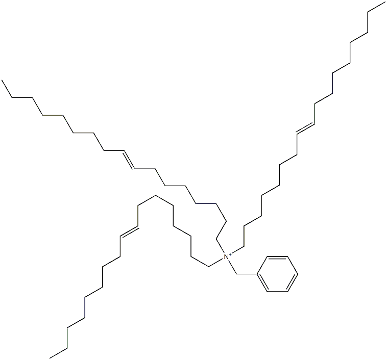 トリ(8-ヘプタデセニル)ベンジルアミニウム 化学構造式